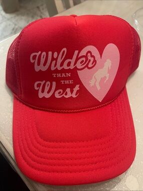 Wilder Than The West Red Trucker Hat